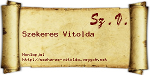 Szekeres Vitolda névjegykártya